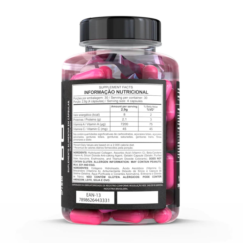 Colágeno Hidrolisado Dark Lab – 120 Cápsulas | Pele Jovem, Cabelos Fortes e Unhas Saudáveis