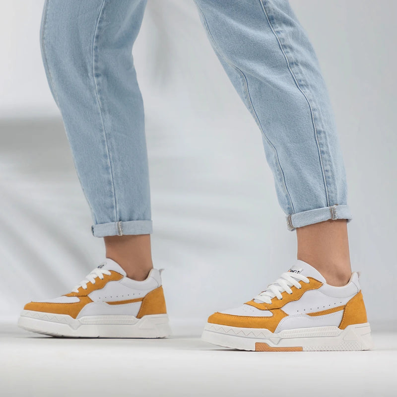 Tênis Sneaker Jade Feminino Casual GuGi Confortável Sola Premium Streetwear Camurça 623-GG