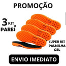 Kit 3 Pares Palmilha de Gel PU Anatômica – Conforto Extremo e Redução de Impactos