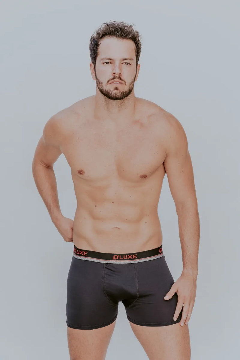 Kit 5 Cuecas Boxer Masculinas em Microfibra – Conforto, Elasticidade e Estilo