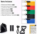 Kit Elástico Extensor 11 Itens – Treino Funcional e Musculação em Casa