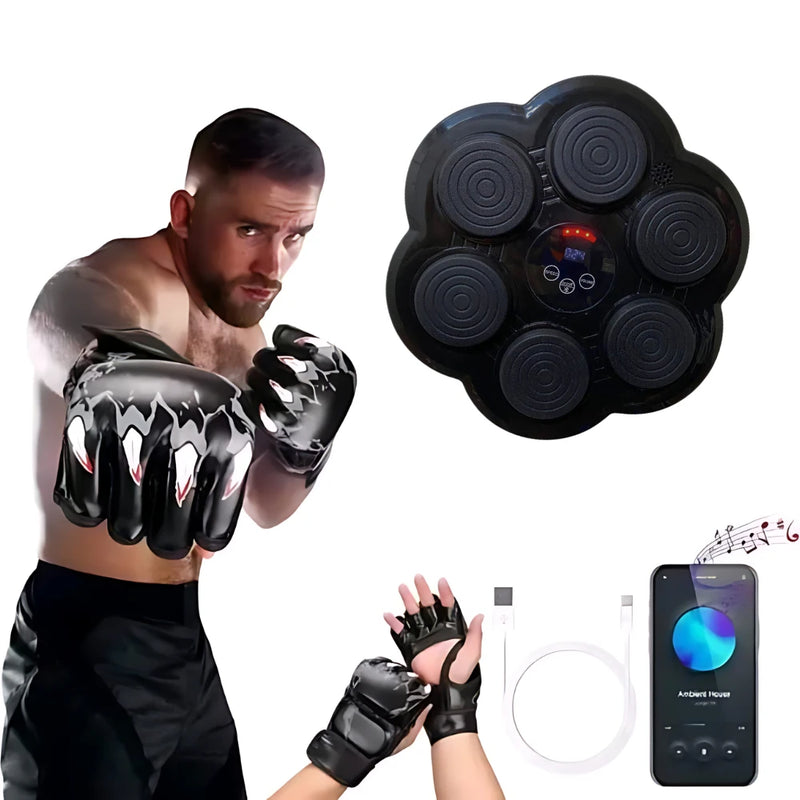 Máquina Simuladora de Boxe Musical – Ajustável com Bluetooth