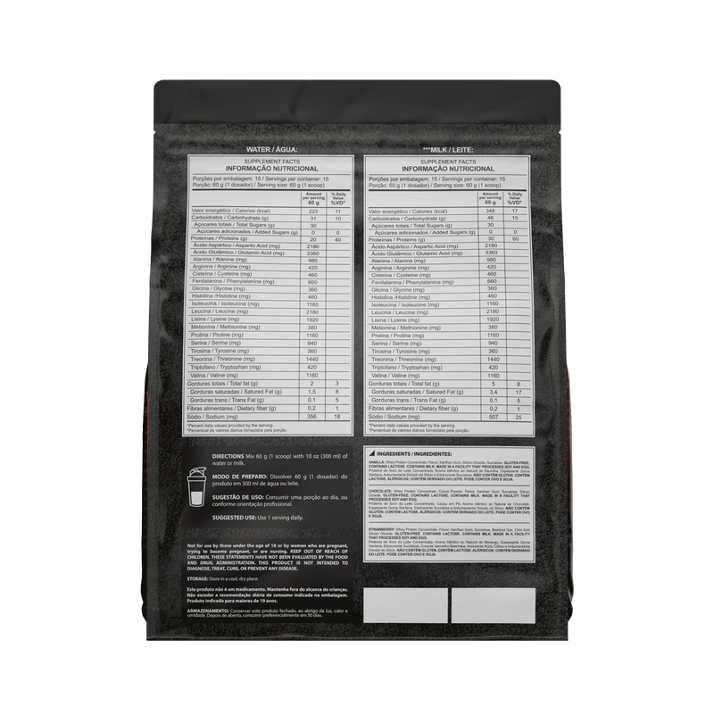 Whey Protein One Refill 900g Dark Lab - Protein with BCAA, Glutamine, Arginine