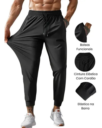 Calça Masculina Esportiva Fitness Slim Fit com Elastano - Conforto e Estilo