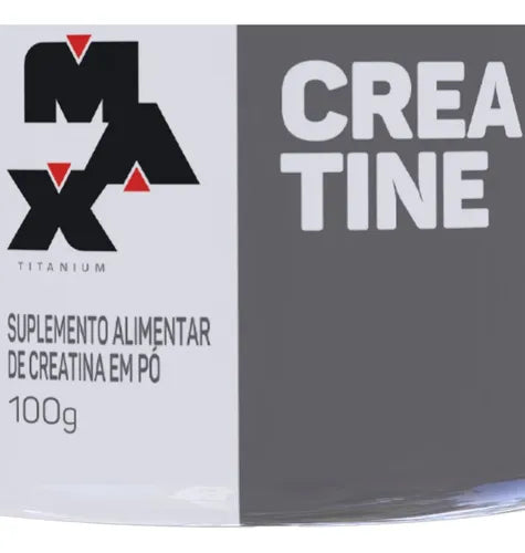 Creatina Monohidratada Pura Max Titanium 100g Sem Sabor para Força e Desempenho