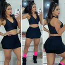 Saia Short Fitness Feminina Legging Modeladora Academia Treino Conforto Estilo