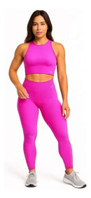 Conjunto Fitness Feminino Blackout: Legging e Cropped Zero Transparência, Modella