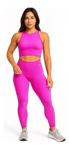 Conjunto Fitness Feminino Blackout: Legging e Cropped Zero Transparência, Modella