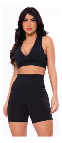 Short Legging Feminina Suplex Cintura Alta Confortável para Fitness