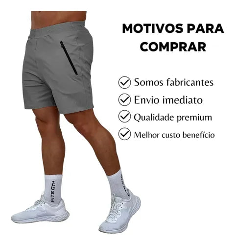 Bermuda Masculina Premium Poliamida: Conforto e Flexibilidade para Academia e Fitness