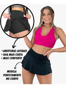 Saia Short Fitness Feminina Legging Modeladora Academia Treino Conforto Estilo