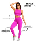 Conjunto Fitness Feminino Blackout: Legging e Cropped Zero Transparência, Modella