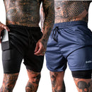 Kit 2 Shorts Masculinos Dryfit 2 em 1: Performance e Conforto na Academia