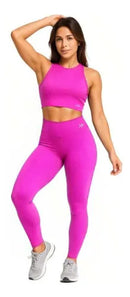 Conjunto Fitness Feminino Blackout: Legging e Cropped Zero Transparência, Modella