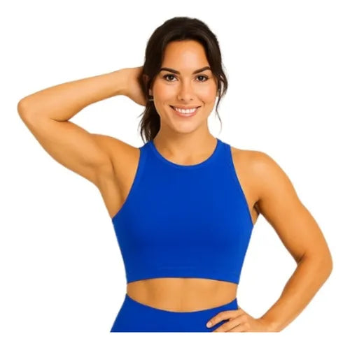 Conjunto Fitness Feminino Premium Bermuda Top Blackout Academia Conforto