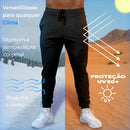 Calça Jogger Masculina Premium Poliamida Bolsos Conforto Proteção UV50+ Flexibilidade Academia Esporte