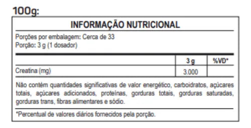 Creatina Monohidratada Pura Max Titanium 100g Sem Sabor para Força e Desempenho