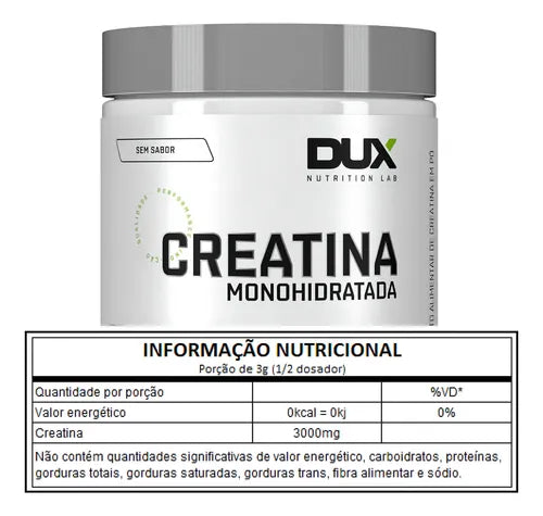 Creatina Monohidratada Pura Dux Nutrition 300g: Força, Energia e Desempenho Máximo