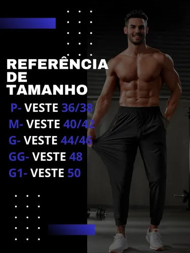 Calça Masculina Esportiva Fitness Slim Fit com Elastano - Conforto e Estilo
