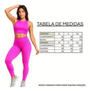 Conjunto Fitness Feminino Blackout: Legging e Cropped Zero Transparência, Modella
