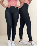 Kit 3 Calças Legging Femininas Grossas Cós Alto Suplex Academia