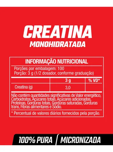 Creatina Monohidratada Pura FTW 300g: Força e Desempenho Muscular Superior
