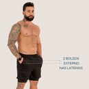 Short Masculino Duplo 2 em 1 Academia Corrida Treino Verão Conforto Performance