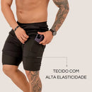 Short Masculino Duplo 2 em 1 Academia Corrida Treino Verão Conforto Performance
