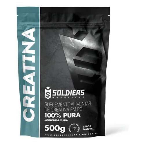 Creatina Monohidratada Pura Soldiers Nutrition 500g: Força, Desempenho e Músculos