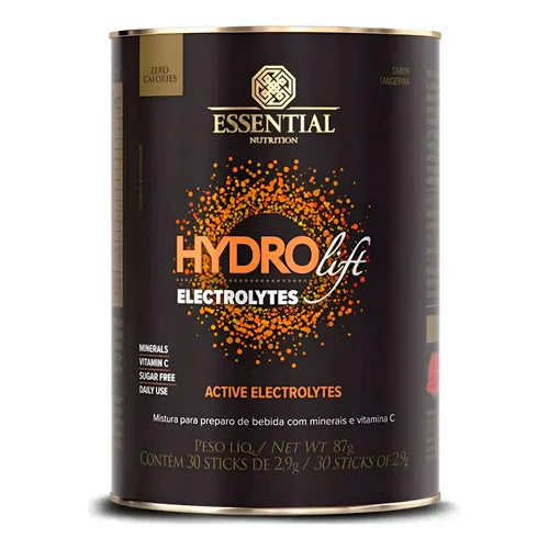 Hydrolift Essential Nutrition: 30 Sachês Eletrólitos Sabor Tangerina para Hidratação e Vitalidade