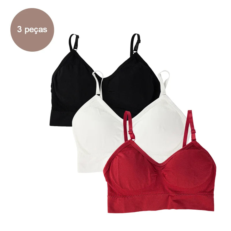 3 Peças - Conjunto Feminino Sem Costura