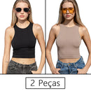 Conjunto Feminino Cropped e Short Fitness em Poliamida e Elastano – Alta Elasticidade e Conforto Premium