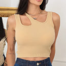 Regata Feminina Assimétrica em Poliamida e Elastano – Estilo, Conforto e Modelagem Premium