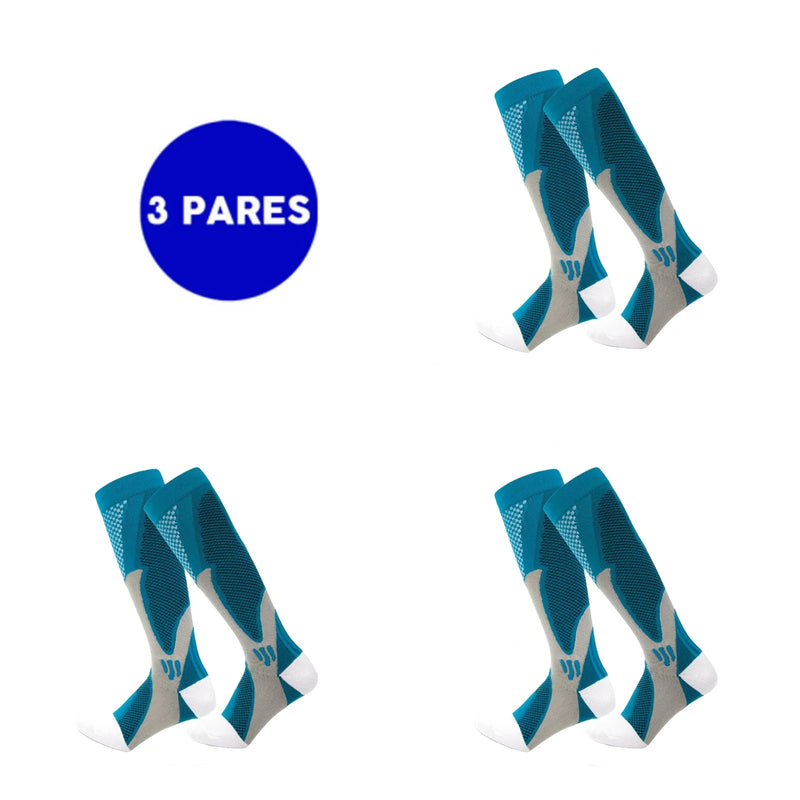 Kit com 3 Pares de Meias Masculinas de Compressão Leve – Conforto, Respiração e Desempenho