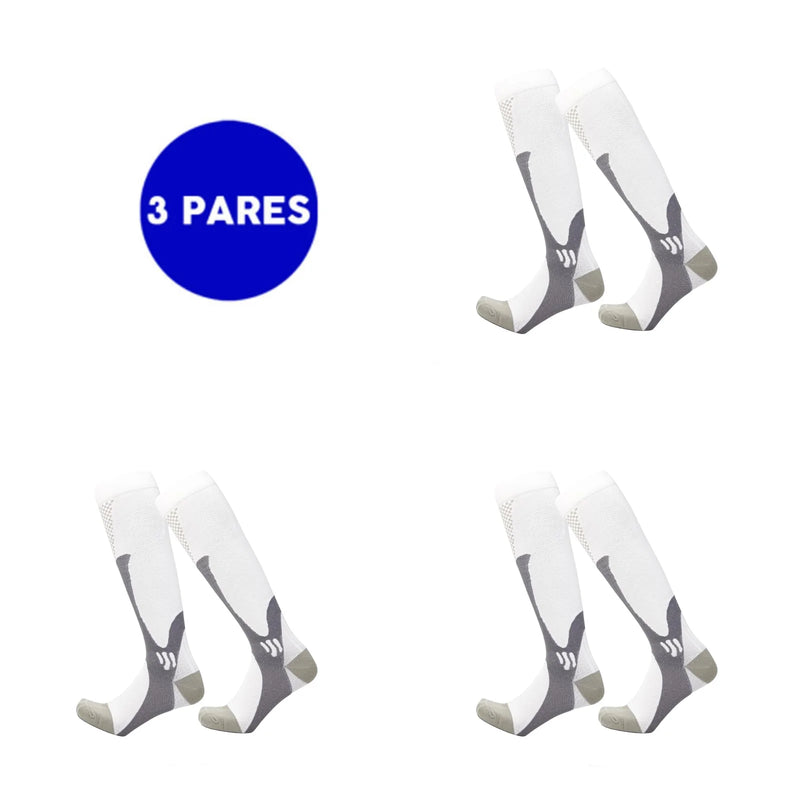 Kit com 3 Pares de Meias Masculinas de Compressão Leve – Conforto, Respiração e Desempenho