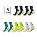 Meias Futebol Cano Médio – 5 Pares, Unissex