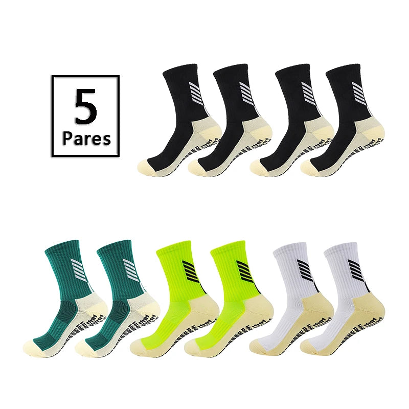 Meias Futebol Cano Médio – 5 Pares, Unissex