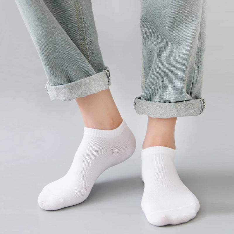Meias Curtas Masculinas – 12 Pares, Algodão Confortável, Leves e Respiráveis