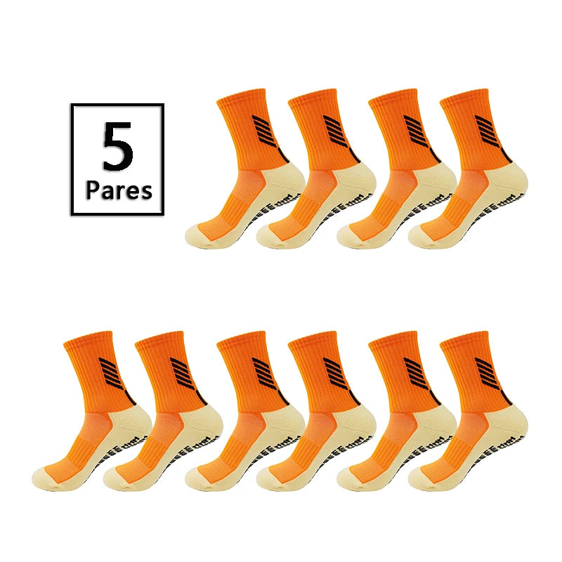 Meias Futebol Cano Médio – 5 Pares, Unissex