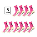 Meias Futebol Cano Médio – 5 Pares, Unissex