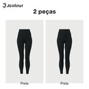 Calça Feminina Legging Longa – 2 Pares, Yoga e Fitness