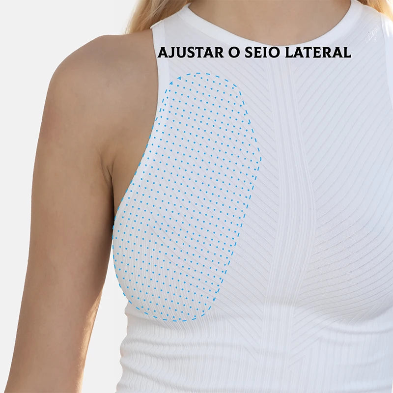 Conjunto Feminino Fitness 2 Peças – Top Regata e Short em Poliamida e Elastano – Alta Elasticidade e Conforto