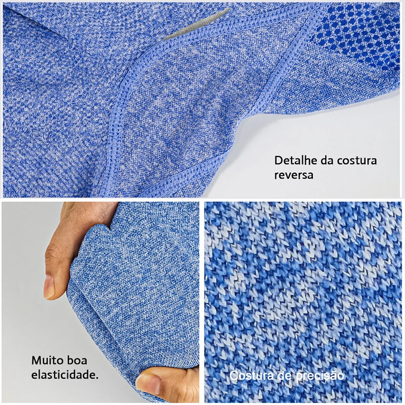 Conjunto de Shorts Feminino Sem Costura – 2 Peças para Yoga