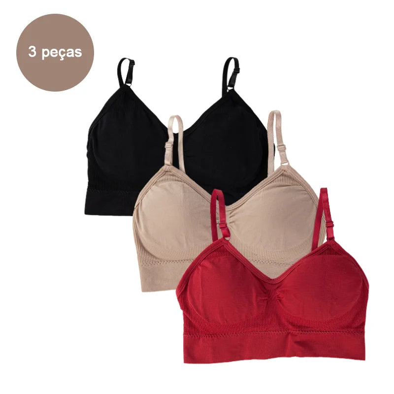 3 Peças - Conjunto Feminino Sem Costura