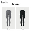 Calça Feminina Legging Longa – 2 Pares, Yoga e Fitness