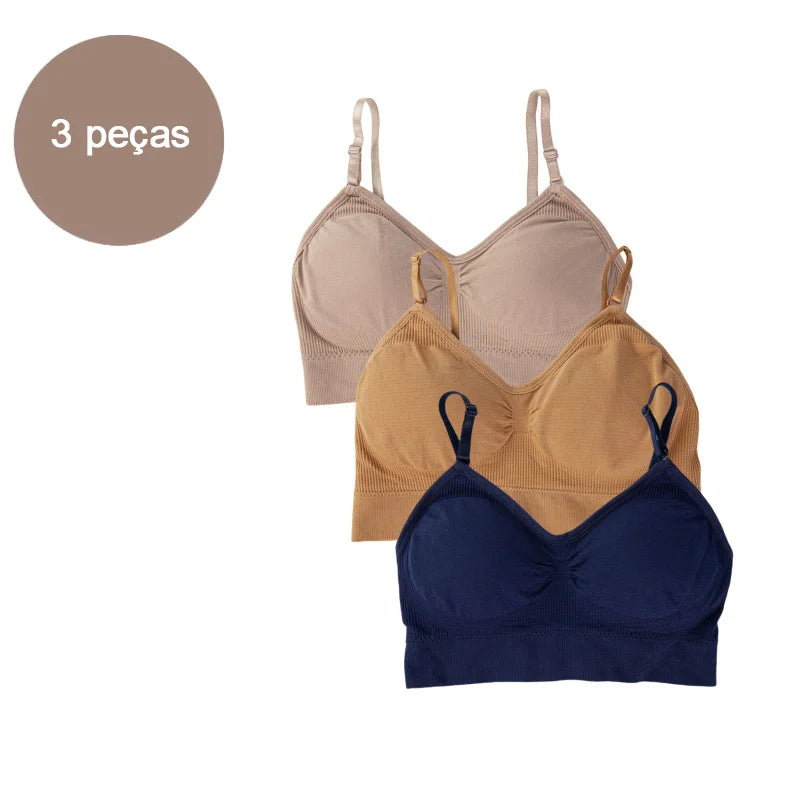 3 Peças - Conjunto Feminino Sem Costura