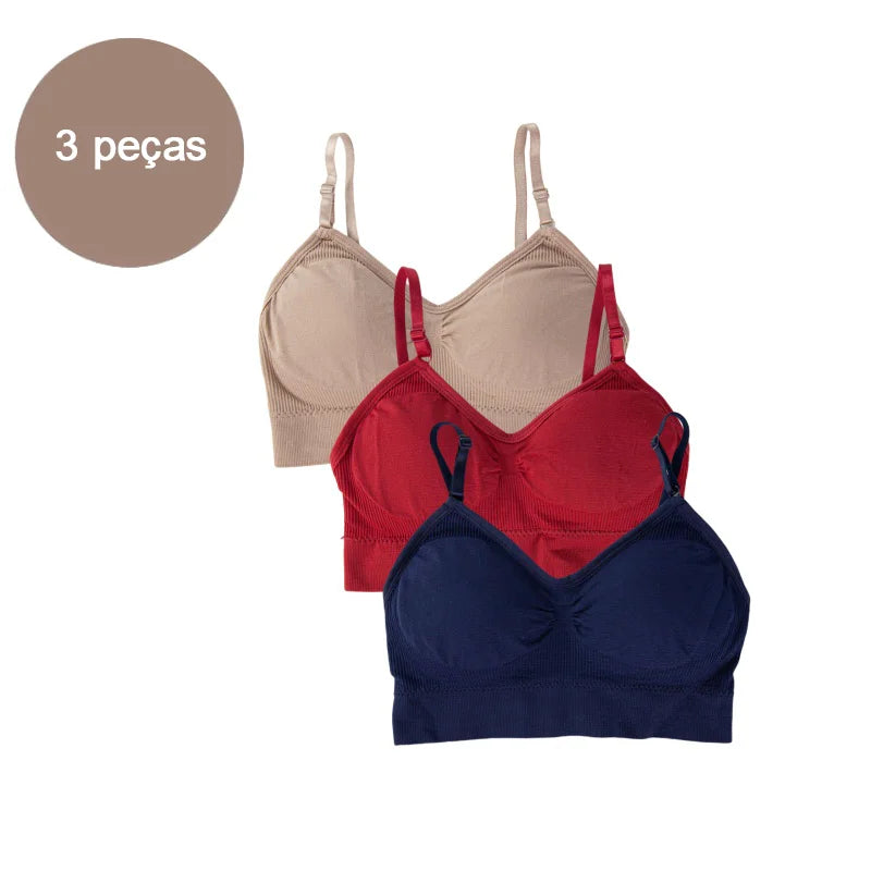 3 Peças - Conjunto Feminino Sem Costura