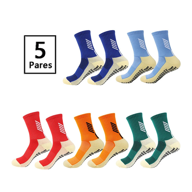 Meias Futebol Cano Médio – 5 Pares, Unissex