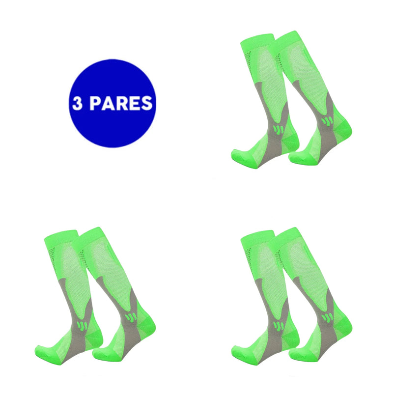 Kit com 3 Pares de Meias Masculinas de Compressão Leve – Conforto, Respiração e Desempenho
