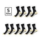 Meias Futebol Cano Médio – 5 Pares, Unissex